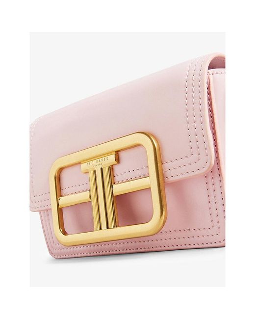 Ted Baker Stina double zip mini camera bag in rose gold