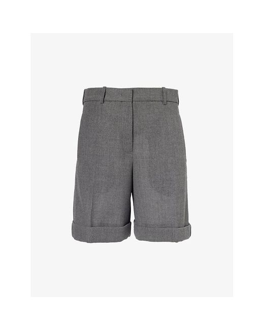 Jil Sander Gray Pressed-crease Regular-fit Wool Shorts