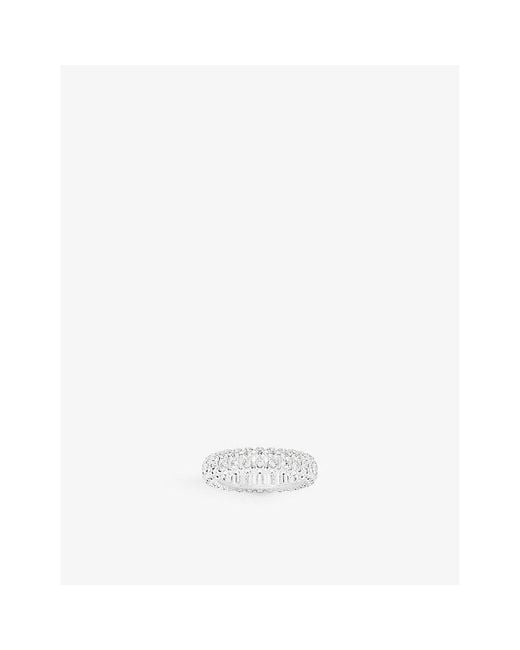 Apm Monaco White Pavé Sterling- And Cubic Zirconia Ring