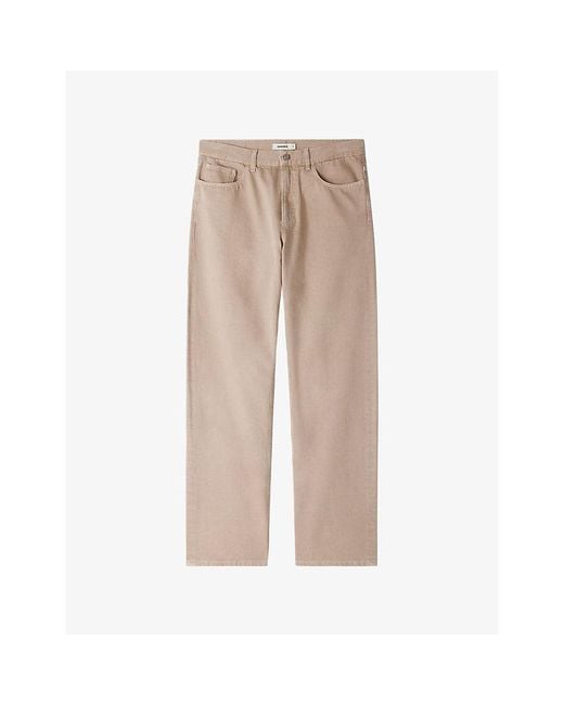 Sandro Natural Overdyed Baggy-Fit Denim Jeans for men