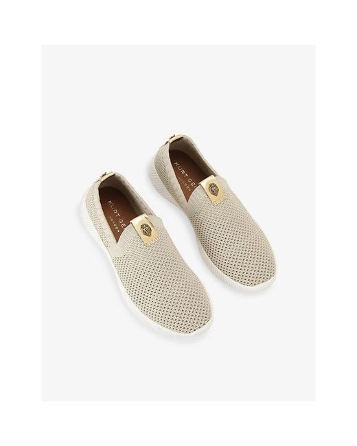 Kurt Geiger White Lorna Fabric Trainers