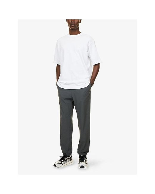 On Shoes Gray Focus Tapered-Leg Stretch-Woven Track Pants for men