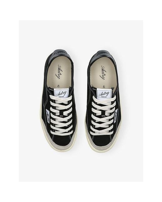 Autry Black Windscape Canvas And Suede Trainers for men