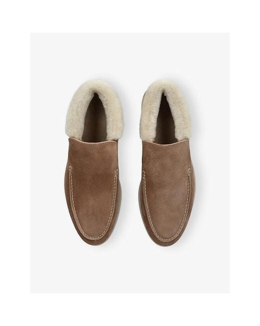 Aurélien Natural City Lined Suede Loafers