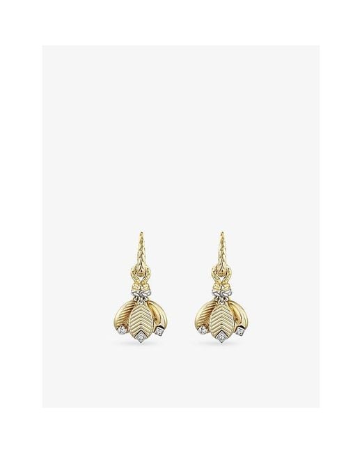 Cartier White Grain De Café 18Ct- And 0.24Ct Diamond Earrings