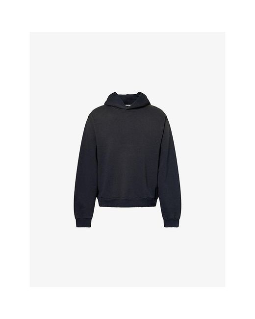 Acne Blue Franziska 1996 Logo Cotton Hoodie for men