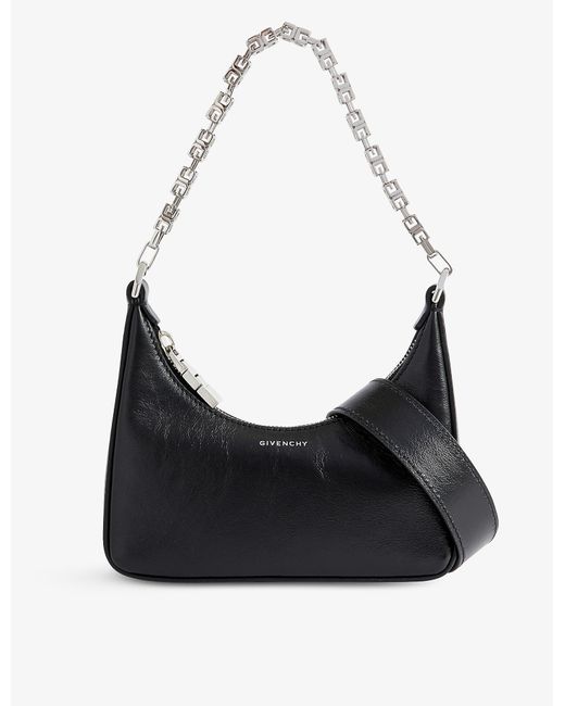 Givenchy Moon Cut-out Mini Leather Shoulder Bag in Black | Lyst