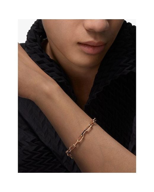 Cartier Metallic Santos De Medium 18Ct Rose- Chain Bracelet