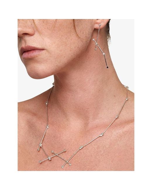 La Maison Du Couturier White Myriam Soseilos Kituna Sterling- Chain Necklace