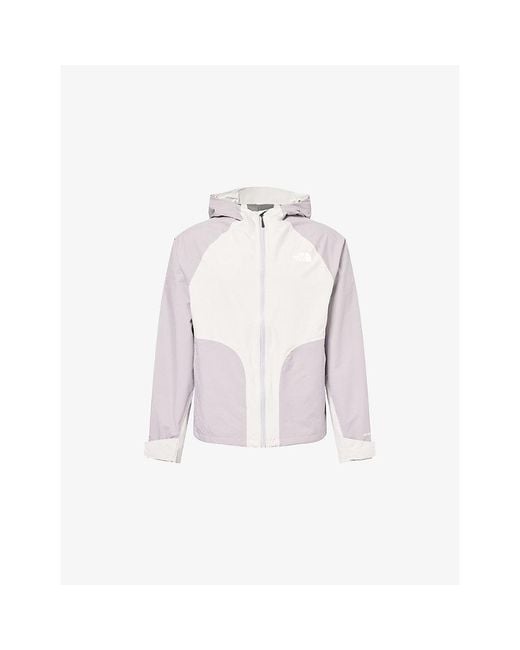 The North Face Pink Logo-Print Panelled Shell Rain Jacket for men