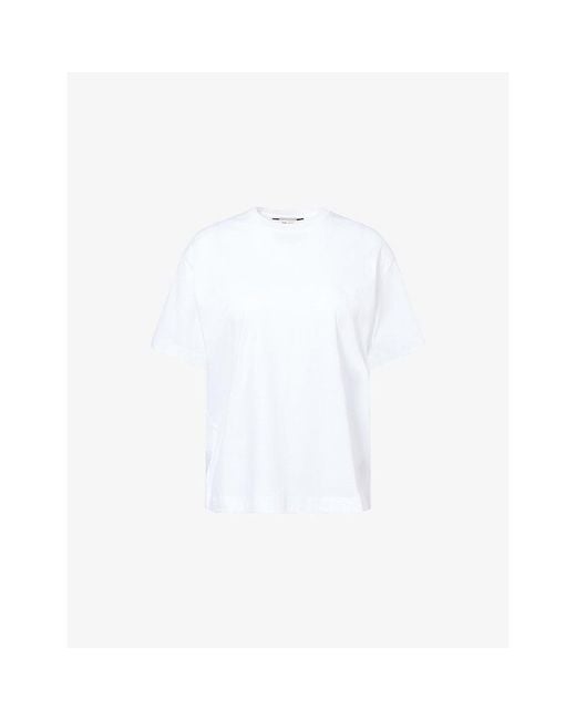 ME+EM White Oversized Round-Neck Cotton-Jersey T-Shirt