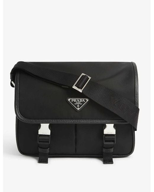 Prada Crossbody Messenger Bag in Black for Men Lyst