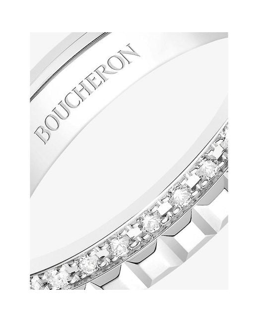 Boucheron White Quatre Radiant Edition 18Ct- And 0.24Ct Diamond Ring for men