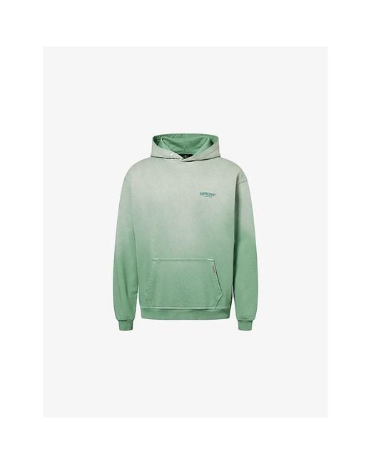 Represent Green Owners' Club Graphic-Print Cotton-Jersey Hoody for men