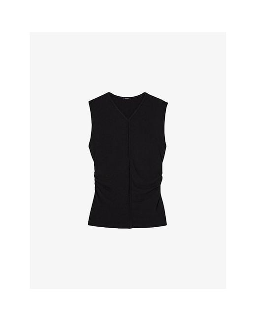 Joseph Black Pajol Crepe Jersey Top