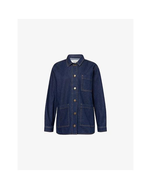 Skall Studio Blue Henny Relaxed-Fit Denim Overshirt