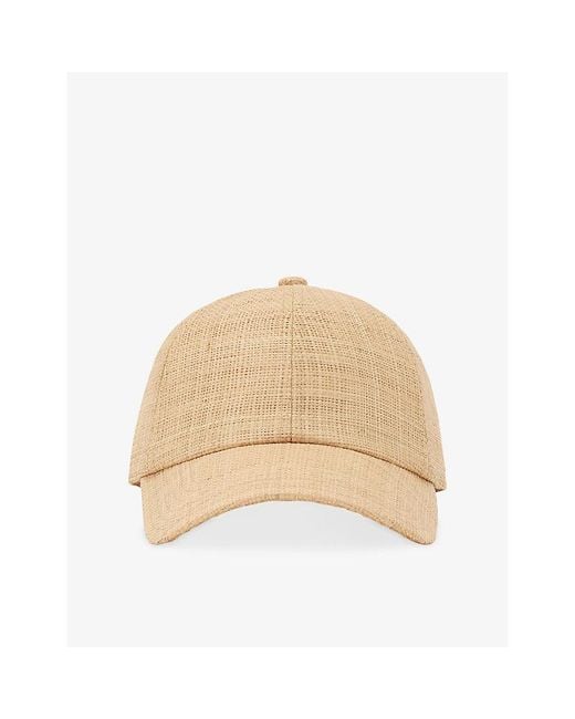 Reiss Natural Winnie Raffia Baseball Cap