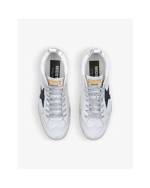Golden Goose Deluxe Brand White Mid Star 10238 Leather Trainers