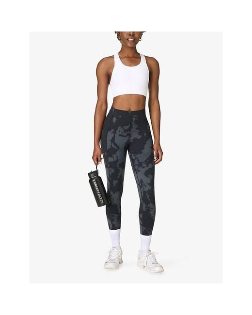 Sweaty Betty White Stamina Seamless Stretch-Woven Sports Bra
