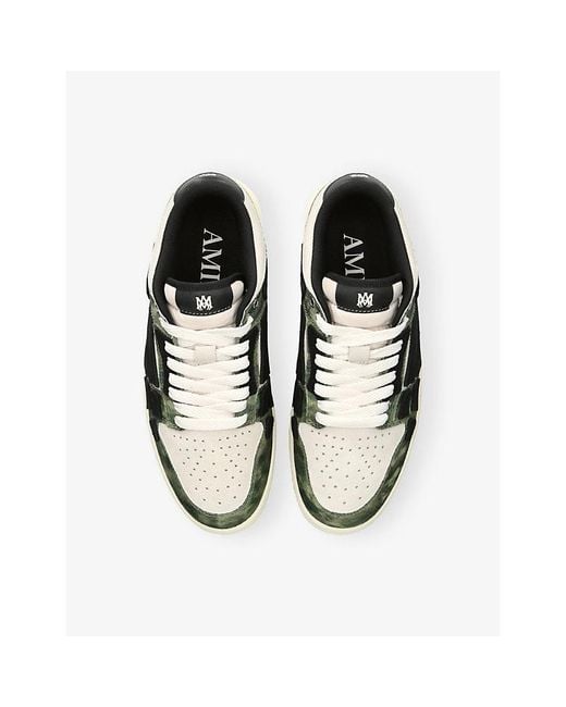 Amiri White Camo Skel Leather Trainers for men