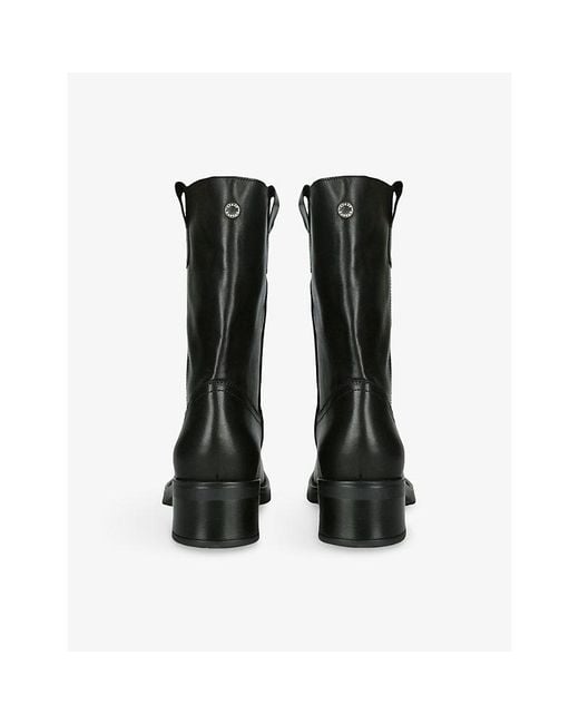 Steve Madden Black Benedict Leather Heeled Boots