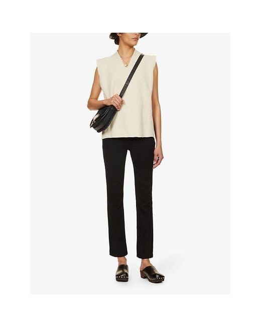 PAIGE Black Cindy Slim-Leg Denim Jeans