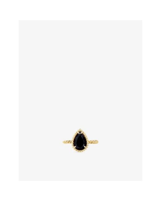 Boucheron Metallic Serpent Bohème S Motif 18Ct- 1.15Ct Onyx And 0.31Ct Diamond Ring