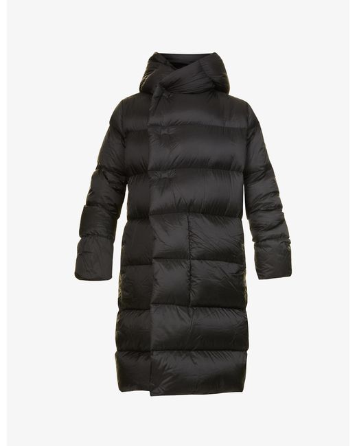 Rick Owens Synthetic Funnel-neck Quilted Shell-down Jacket in Black ...