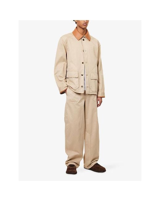 Loewe Natural X Paula's Ibiza Wide-Leg Cotton Cargo Trousers for men