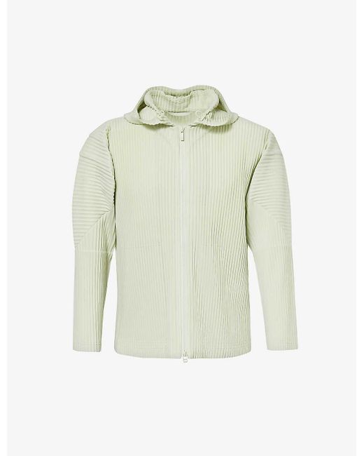 Homme Plissé Issey Miyake Multicolor April Pleated Relaxed-fit Knitted Jacket for men