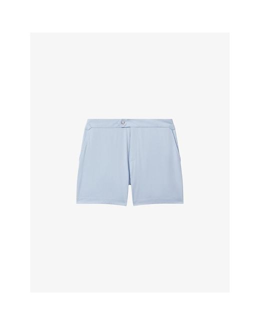 Reiss Blue Sun Side-adjuster Stretch Recycled-polyester Swim Shorts X for men