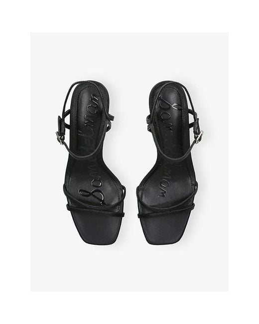 Sam Edelman Black Presley Leather Heeled Sandals