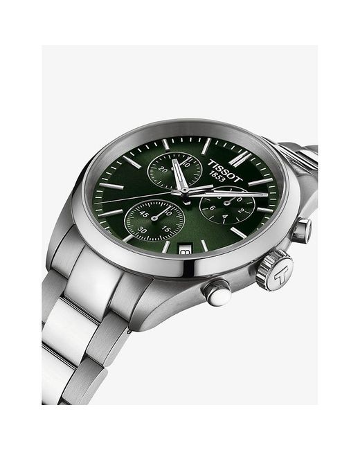 Tissot Green T150.417.11.091.00 Pr 100 Chronograph Stainless Steel Quartz Watch