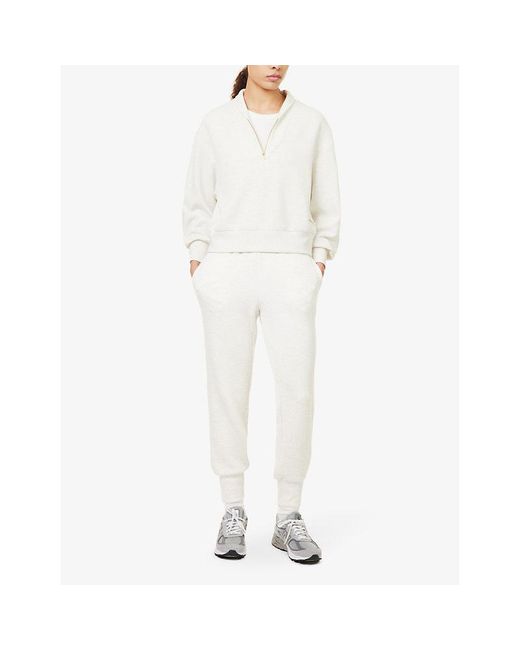 Varley White The Slim Cuff 27.5' Relaxed-Fit Mid-Rise Stretch-Woven Jogging Bottoms