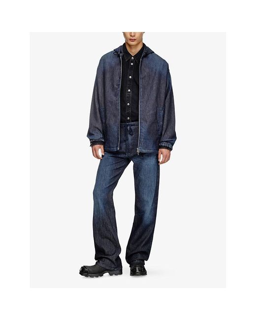 DIESEL Blue 2080 D-Reel Joggjeans 09L11 Relaxed Denim Jeans for men