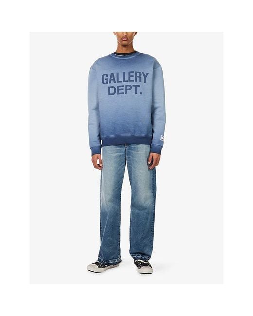 GALLERY DEPT. Blue Basic Crewneck Cotton-Jersey Sweatshirt for men