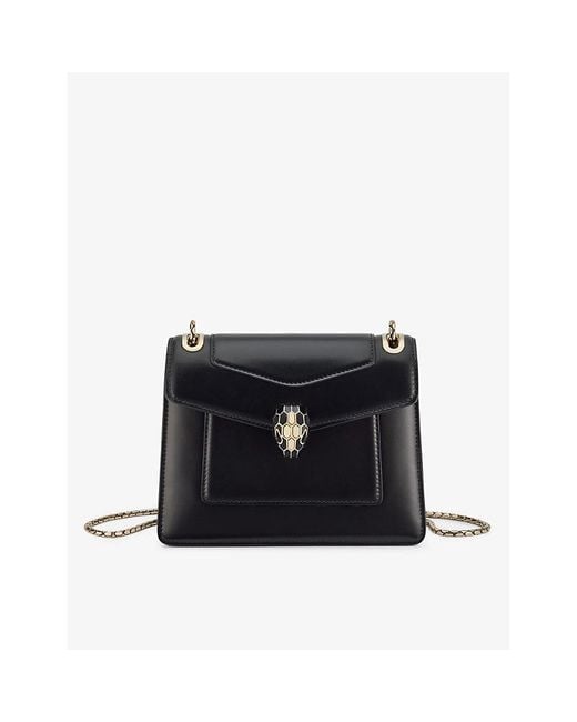 BVLGARI Black Serpenti Forever Leather Cross-Body Bag