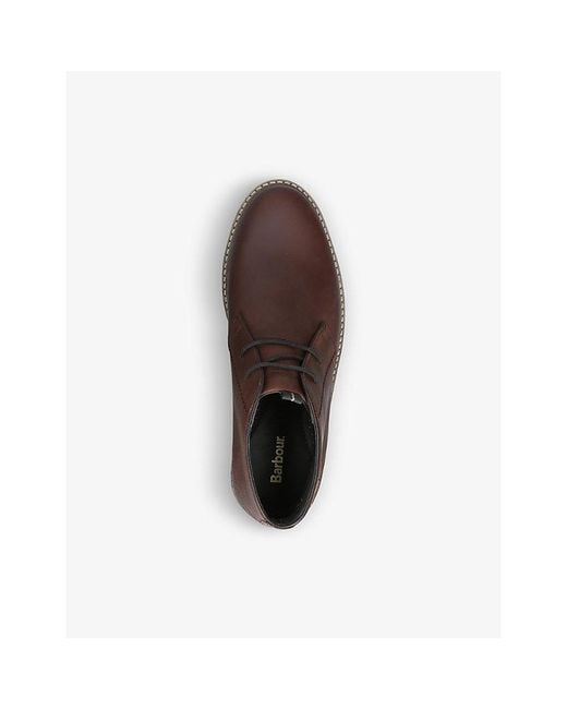 Barbour Brown Readhead Leather Chukka Boots for men