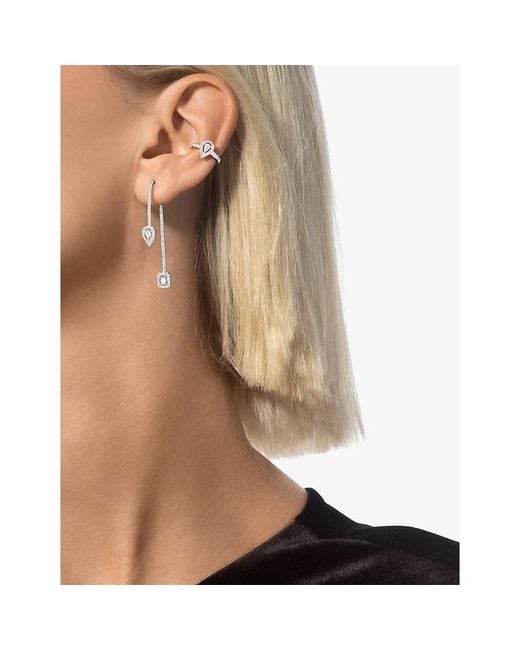 Messika White My Twin 18Ct- And 0.27Ct Diamond Single Ear Clip