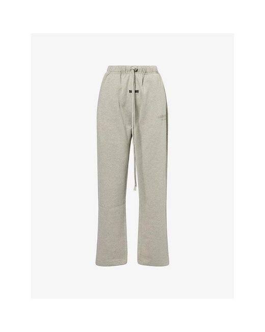 Fear Of God Gray Drawstring Relaxed-Fit Cotton-Blend Jogging Bottoms