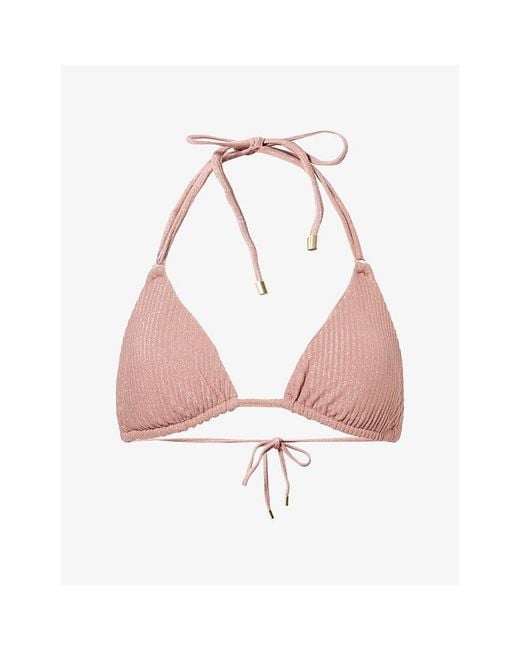 Cheap Monday Pink Hanalei Triangle Bikini Top