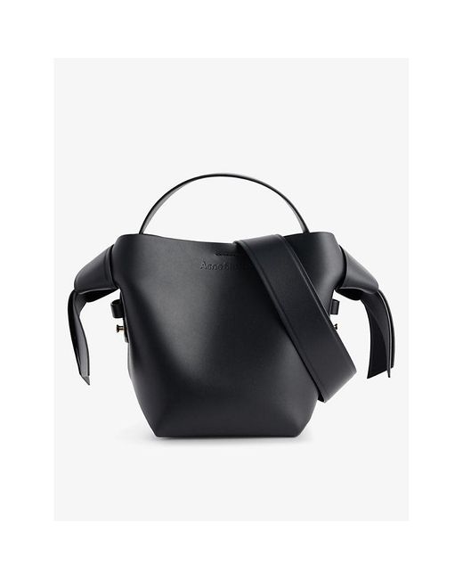 Acne Black Musubi Mini Leather Shoulder Bag
