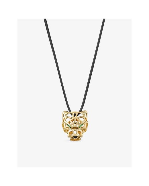 Cartier Metallic Panthère De 18Ct- Garnet And Onyx Necklace