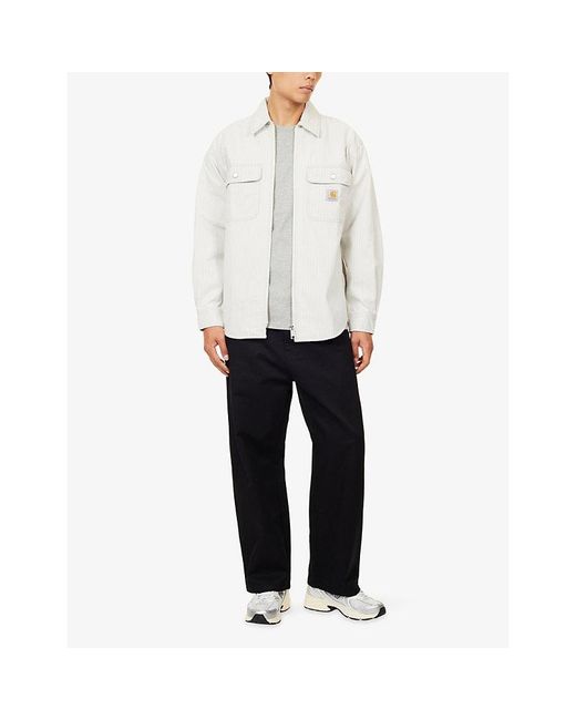 Carhartt Black Brady Straight-Leg Cotton Trousers for men