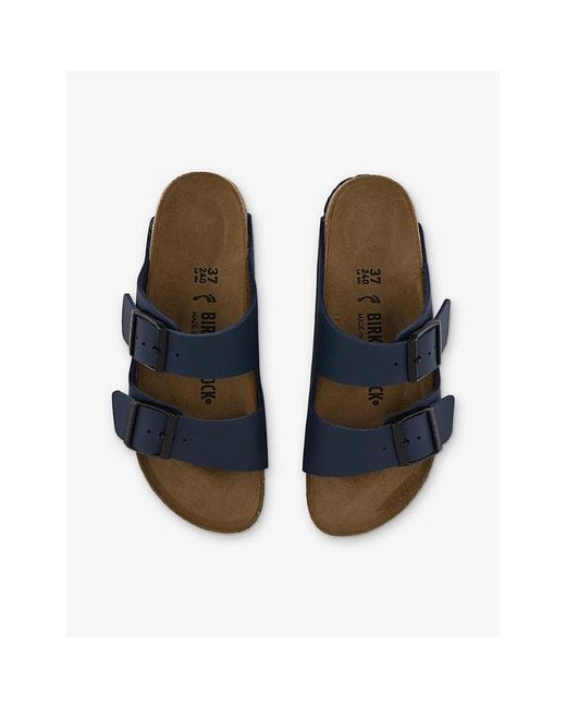 Birkenstock Blue Arizona Double-Strap Leather Sandals