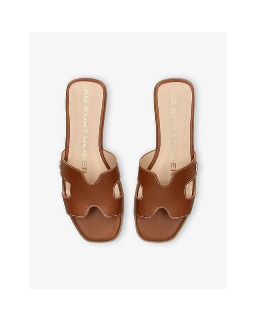 KG by Kurt Geiger Brown Raven Faux-Leather Sandals