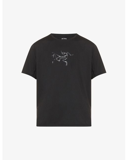 Arc'teryx Black Cormac Reflective Brand-print Jersey T-shirt for men