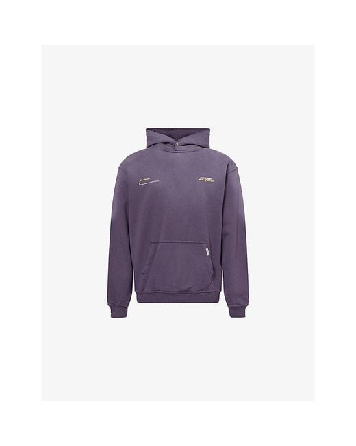 Represent Purple Patron The Club Relaxed-Fit Cotton-Jersey Hoodie for men