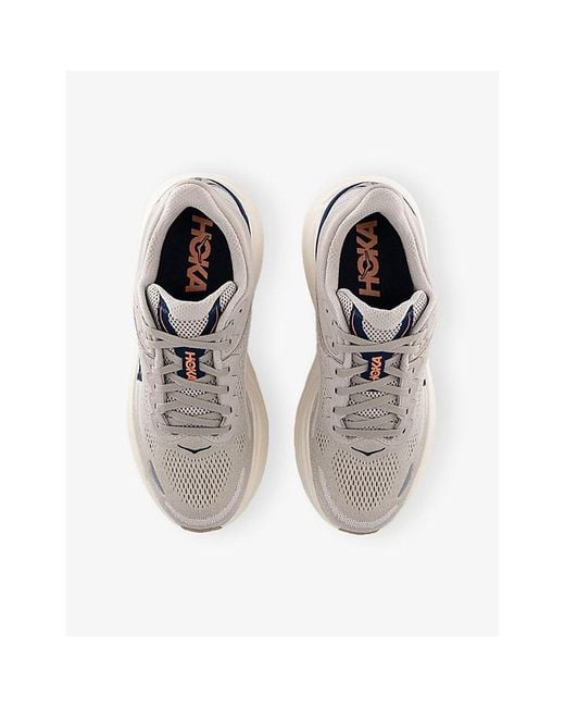 Deckers Hoka White Bondi 9 Mesh Trainers for men