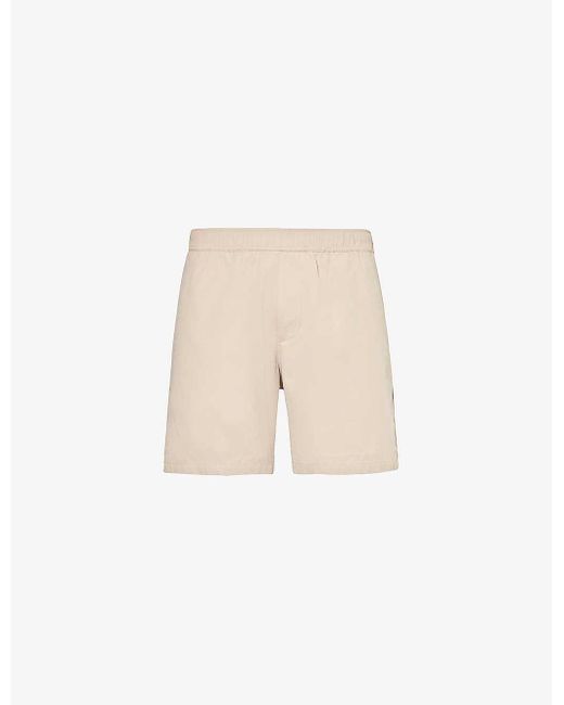 PAIGE Natural Ross Drawstring-waist Woven-blend Shorts for men